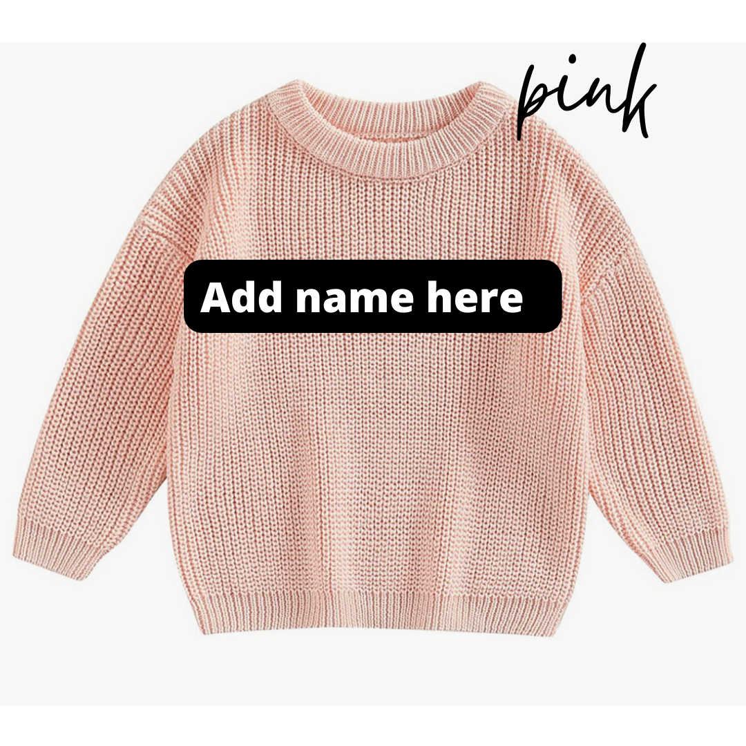 Hand embroidered knit sweater