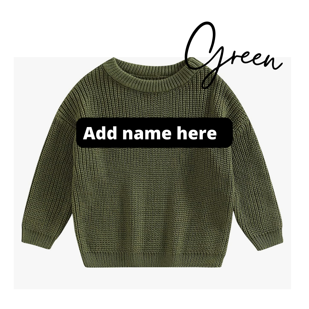 Hand embroidered knit sweater