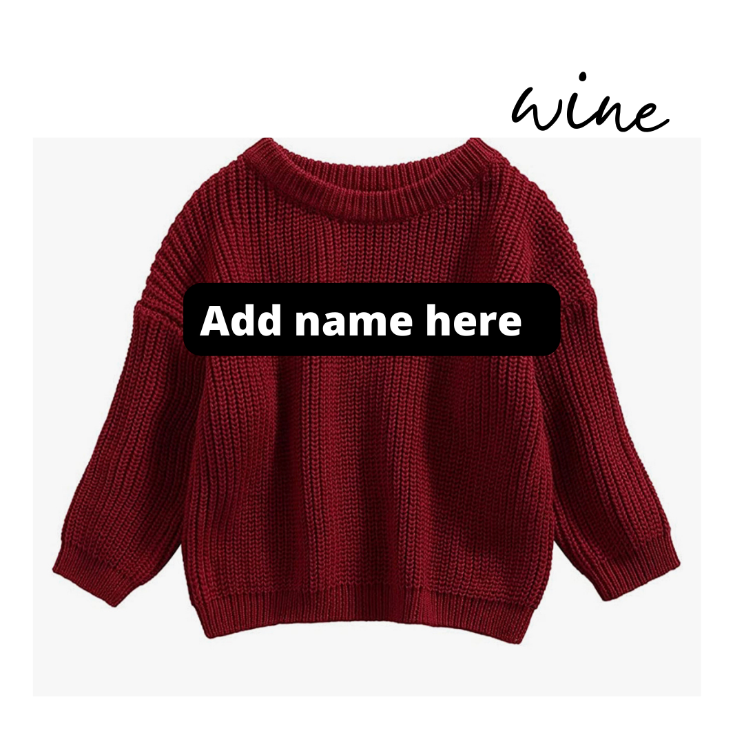 Hand embroidered knit sweater