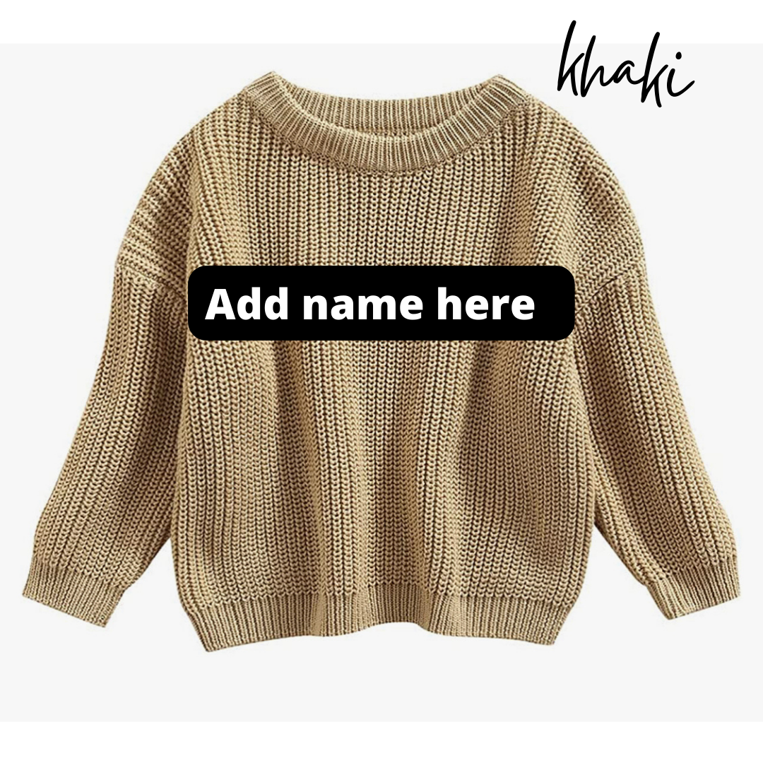 Hand embroidered knit sweater